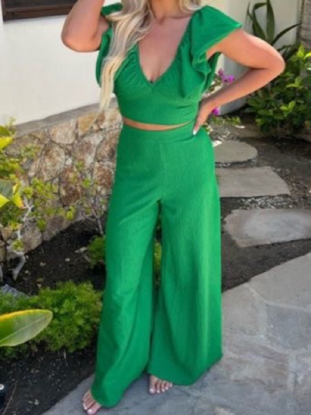 Green pants set